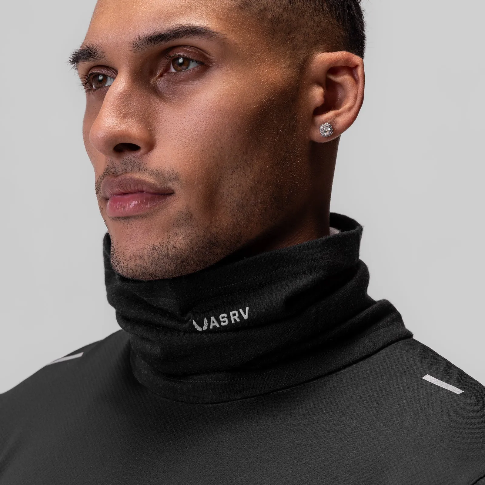 0938. Merino Wool Gaiter - Black