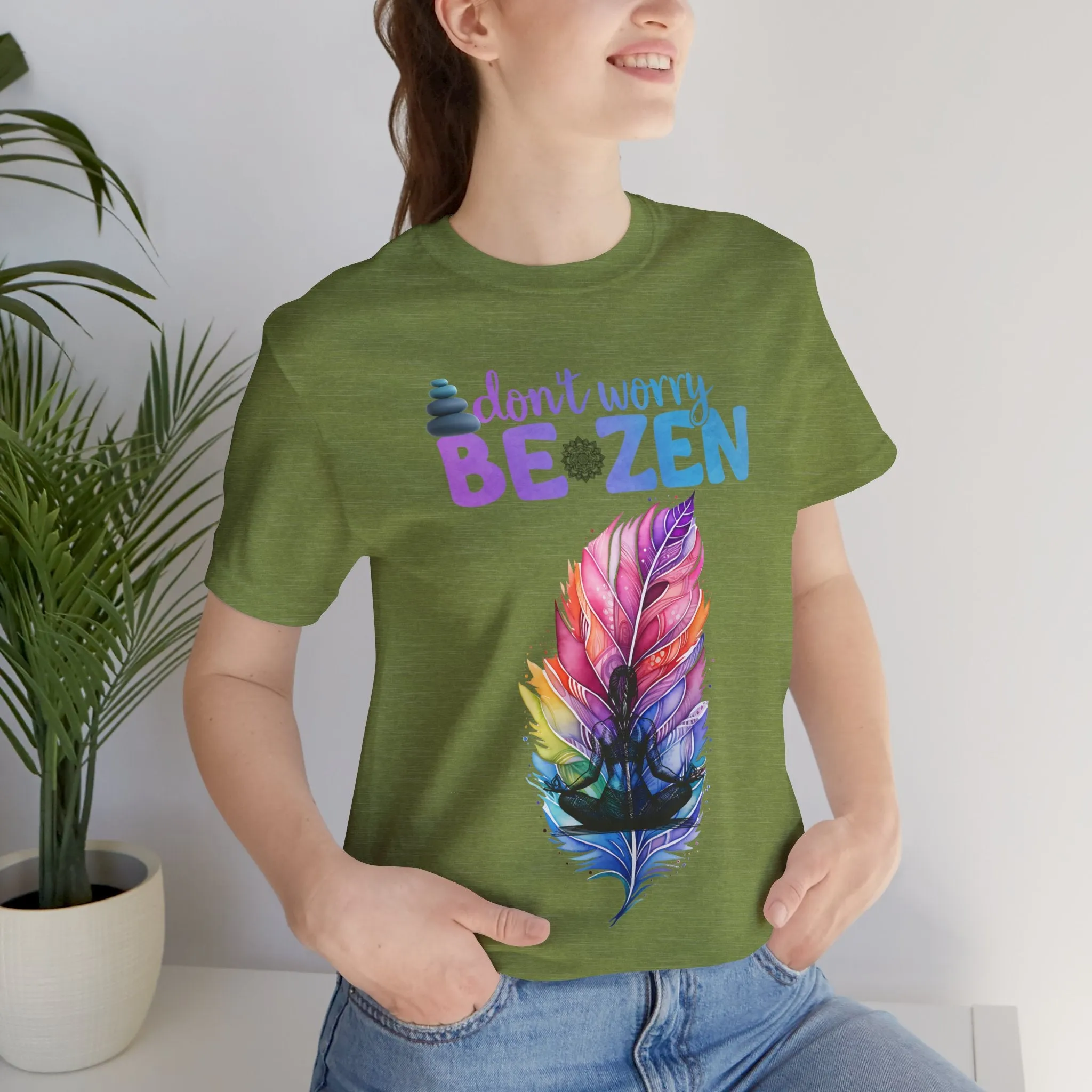 Be Zen Yoga T-Shirt, Cute Yoga workout Shirt, Yoga lovers T-shirt, Yoga Instructor Gift, Gym shirt, Gift For Yoga lover, Gift For Yogi.