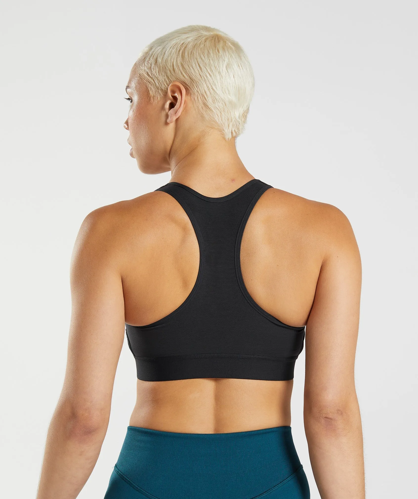 Gymshark Racerback High Support Sports Bra, B/C-E/F - Black