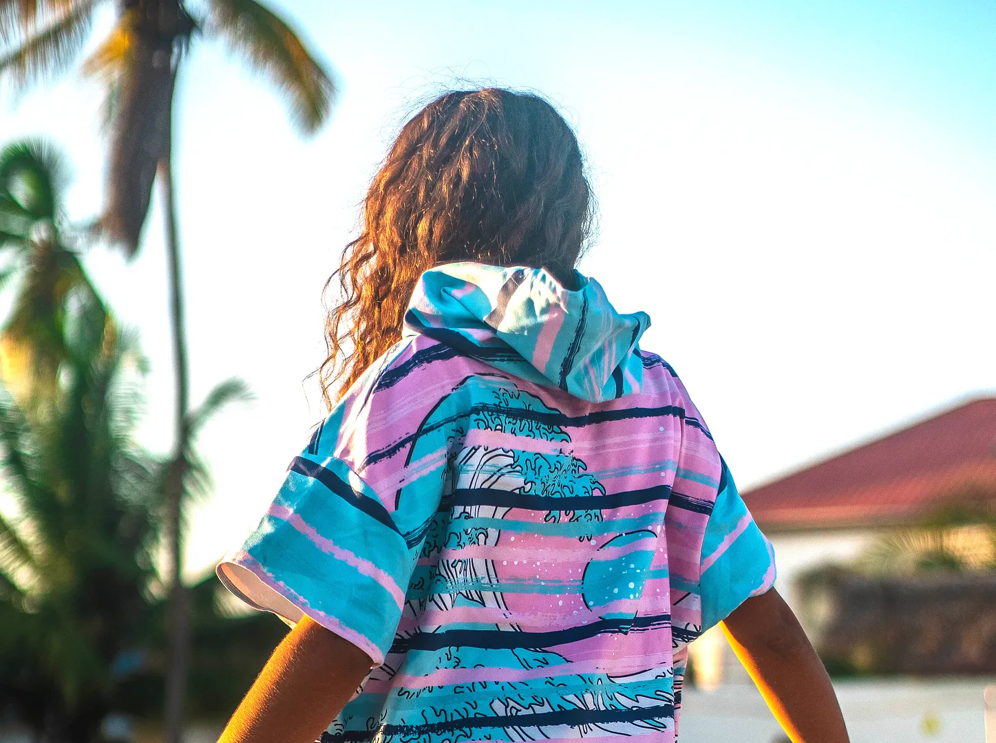 Kanagawa women's quick-dry surfing poncho / change robe