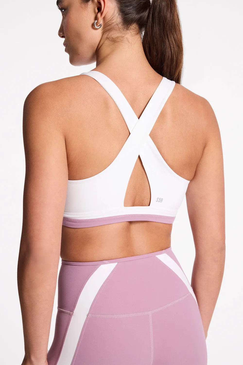 Miles Rigor Bra - Blush/white
