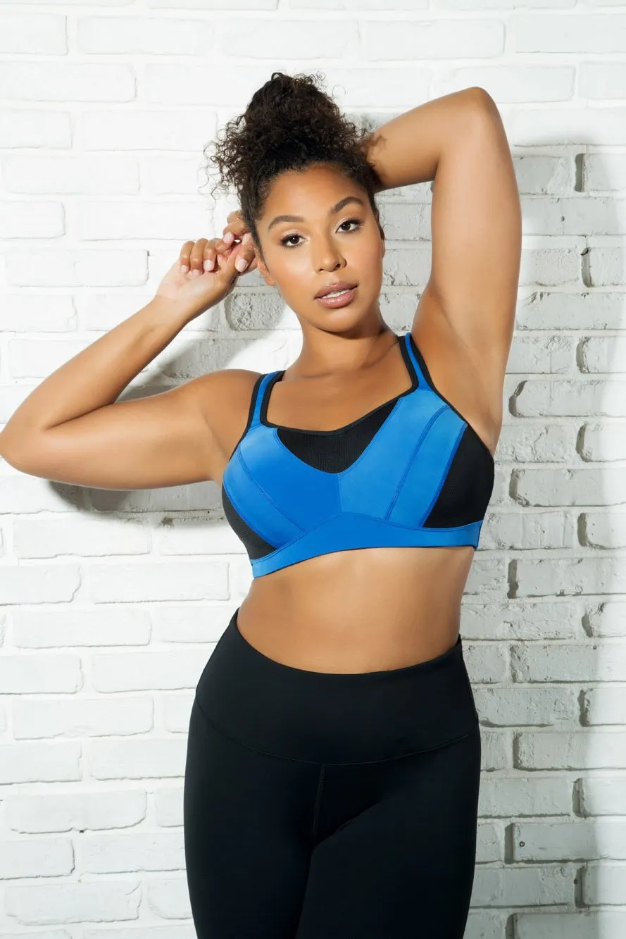 Parfait Dynamic Padded Performance Sports Bra - Nautical Blue