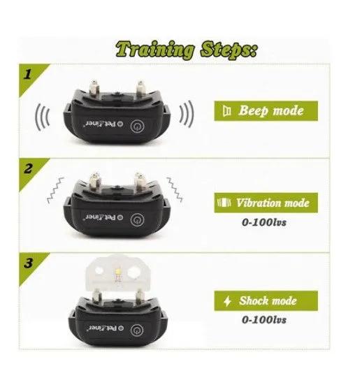 Petrainer 998DBU Waterproof Dog Training Collar