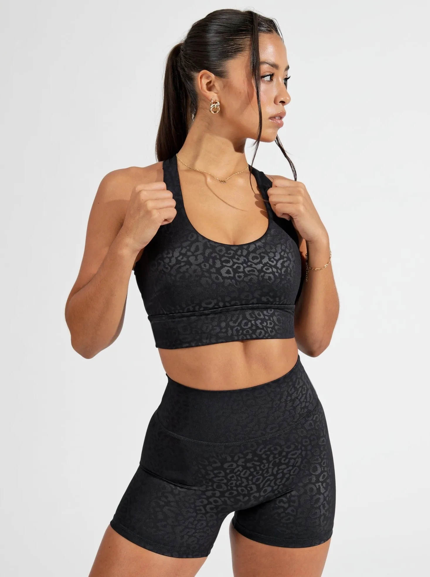 Rosa Sports Bra V2 - Black Leopard