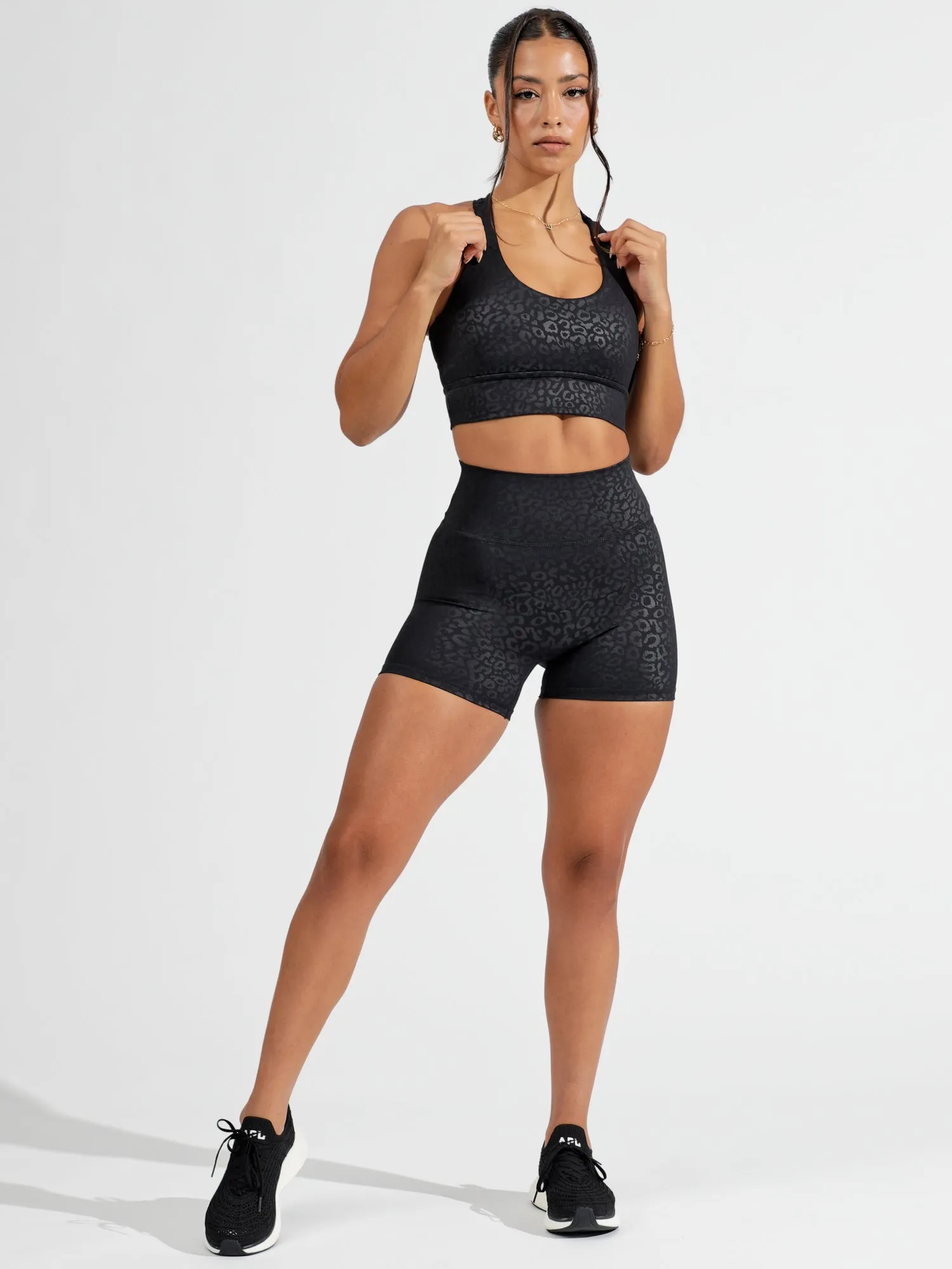 Rosa Sports Bra V2 - Black Leopard