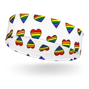 Sports Headband Pride Hearts Pattern Quick Dry Sweatband