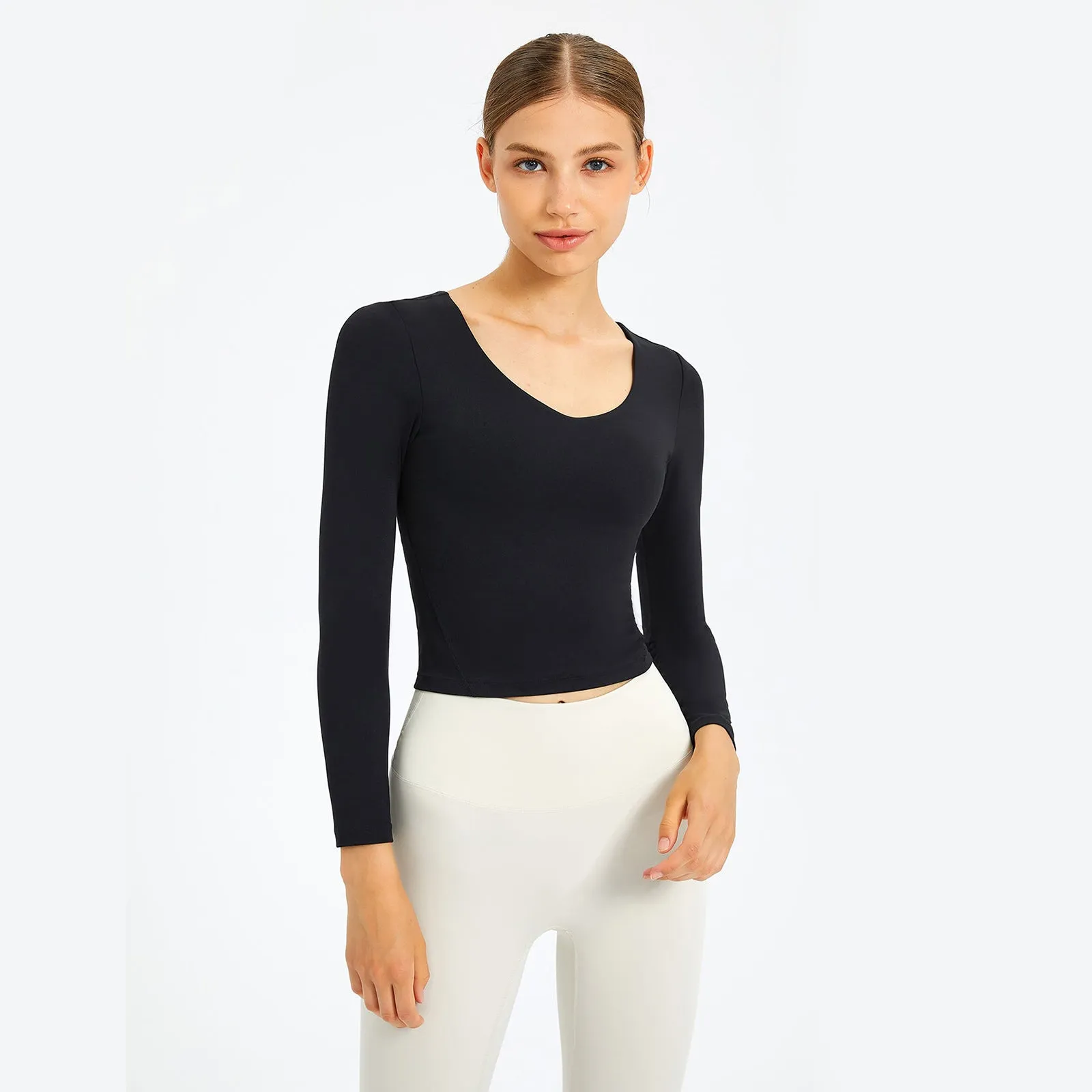 V-Neck Plain Sports Top